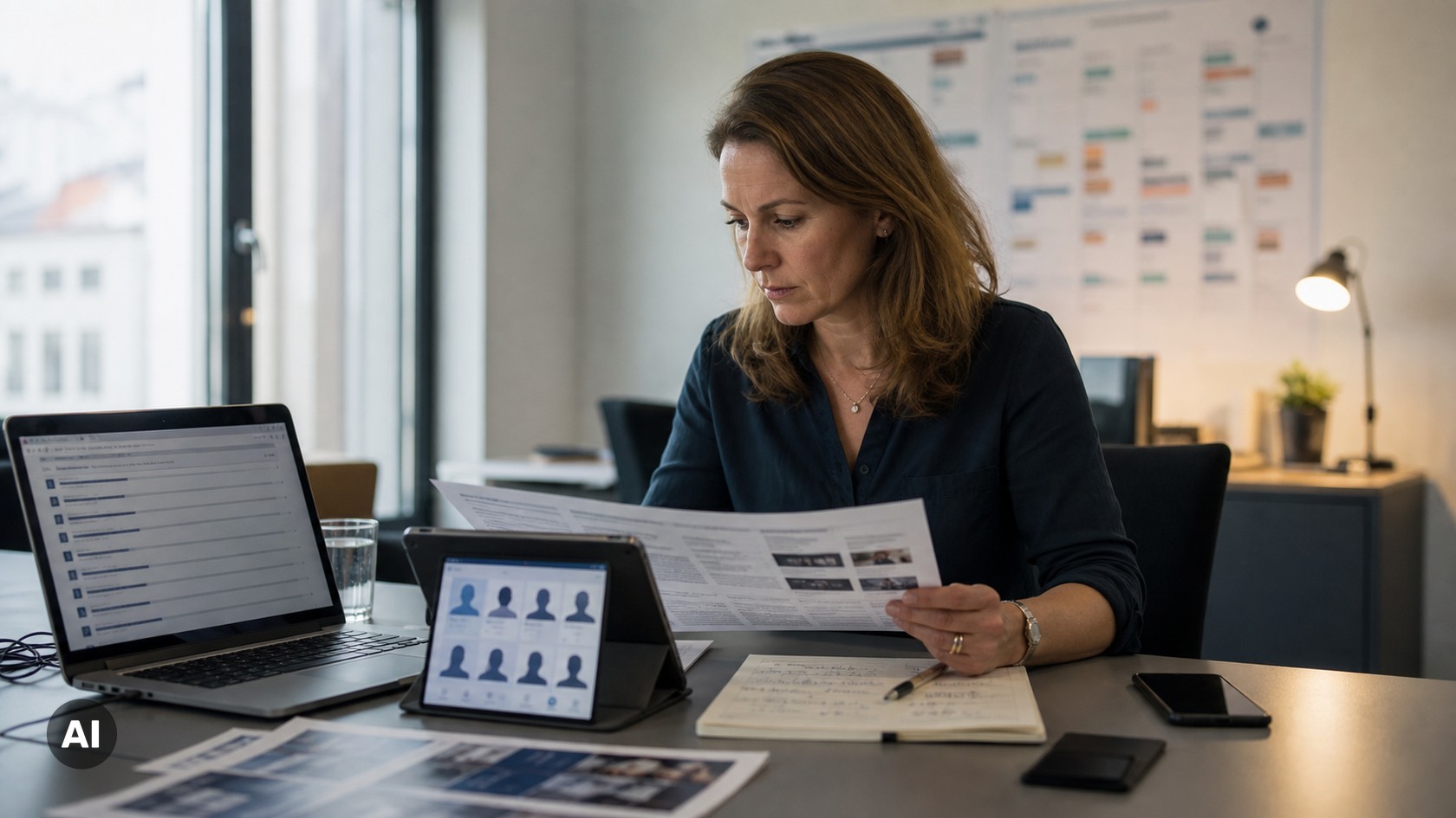 Event planner comparing ways to find keynote speakers