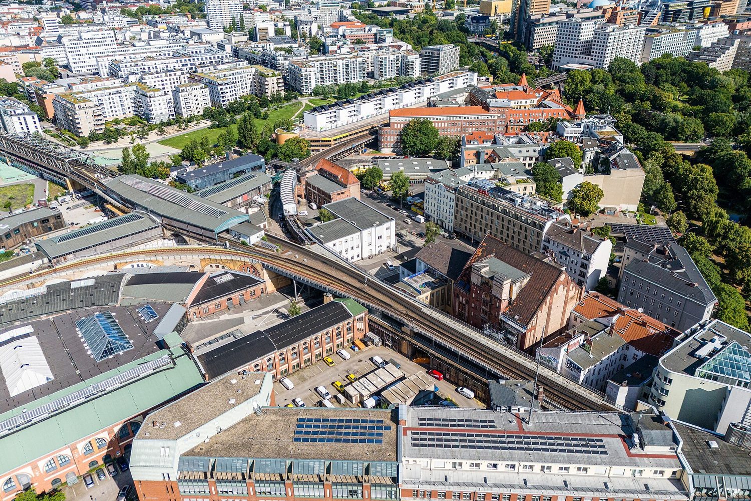 Aerial view of STATION-Berlin and Gleisdreieck