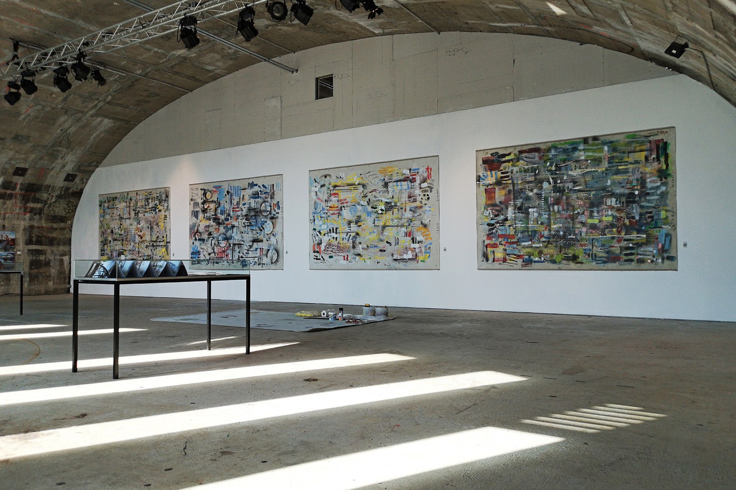 Exhibition at Kunstverein Familie Montez beneath Frankfurt's Honsell Bridge