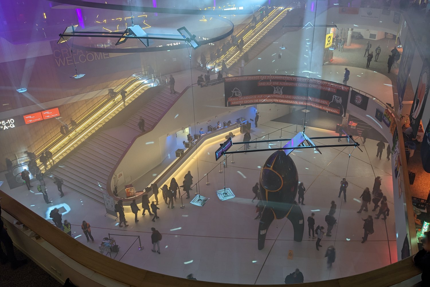 Bright foyer inside the modernized Congress Center Hamburg