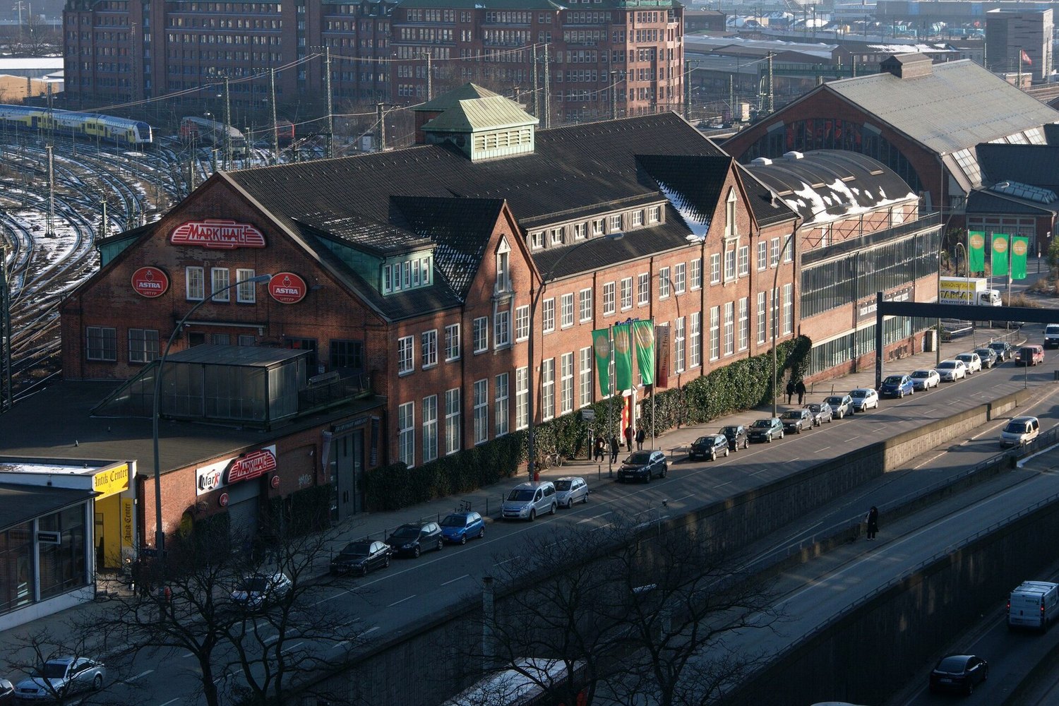 Brick facade of Markthalle Hamburg at Klosterwall