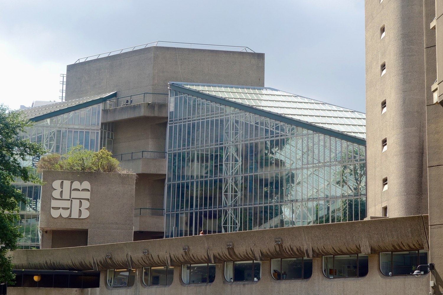 Brutalist façade of the Barbican Centre