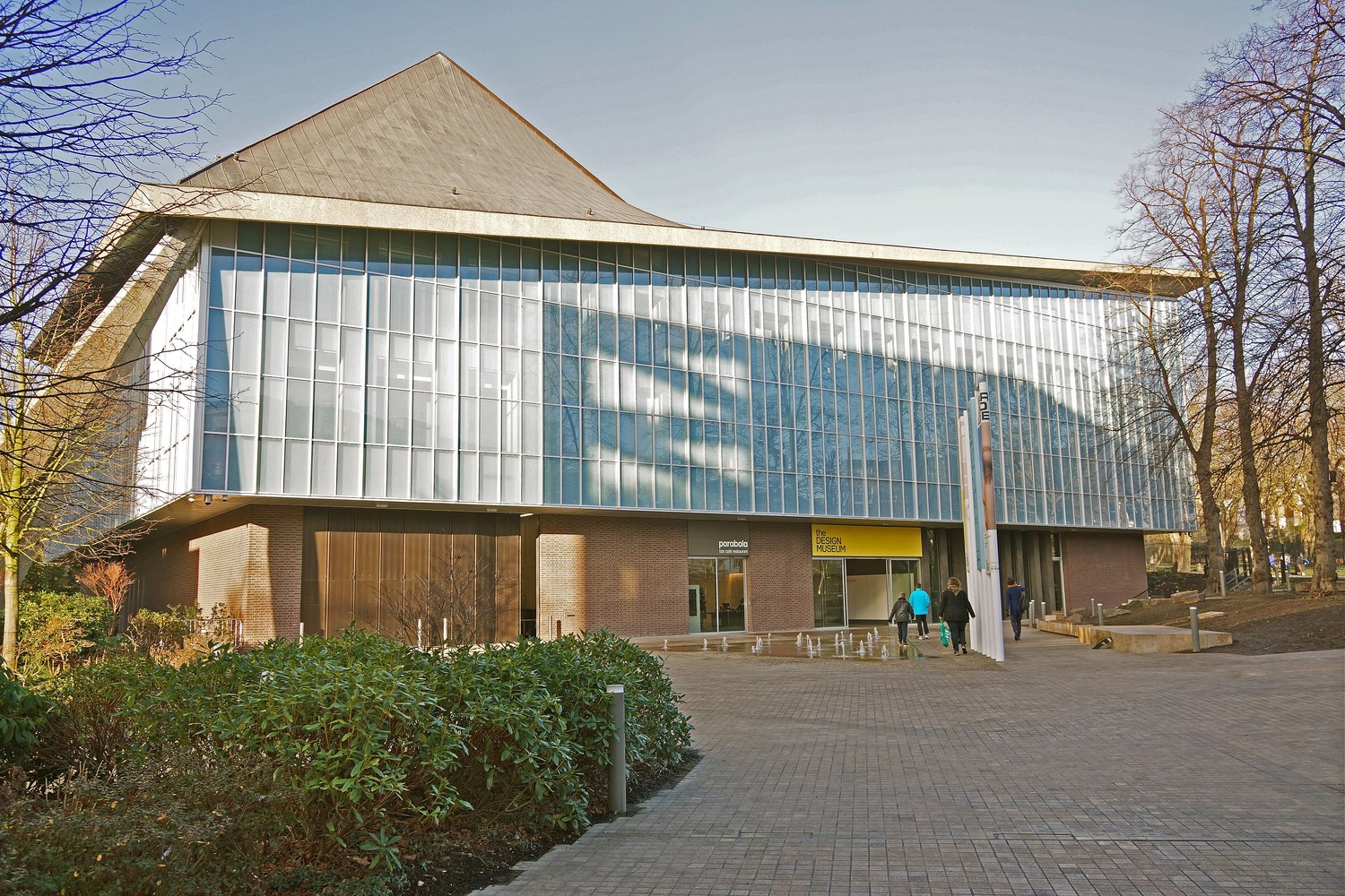 Modern entrance building of the Design Museum in Kensington