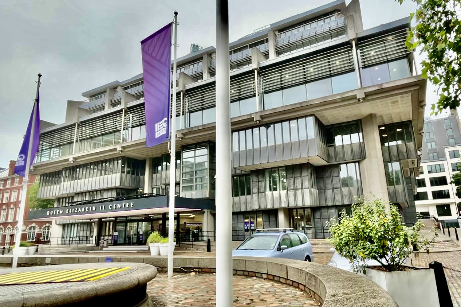 Exterior of the QEII Centre opposite Westminster Abbey