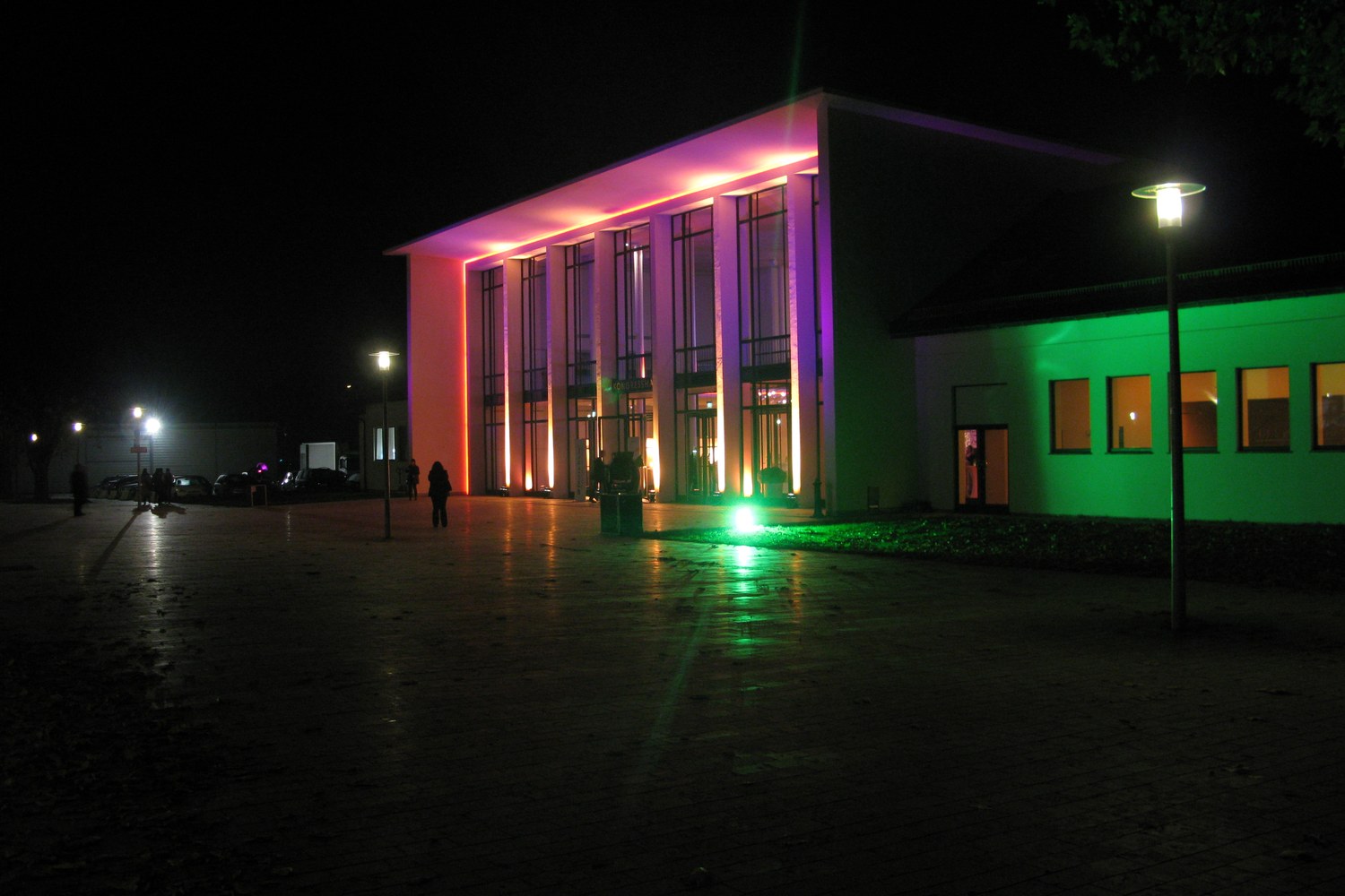 Alte Kongresshalle on Munich’s Theresienhöhe at night