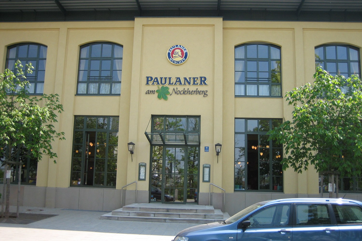 Main entrance to Paulaner am Nockherberg in Munich