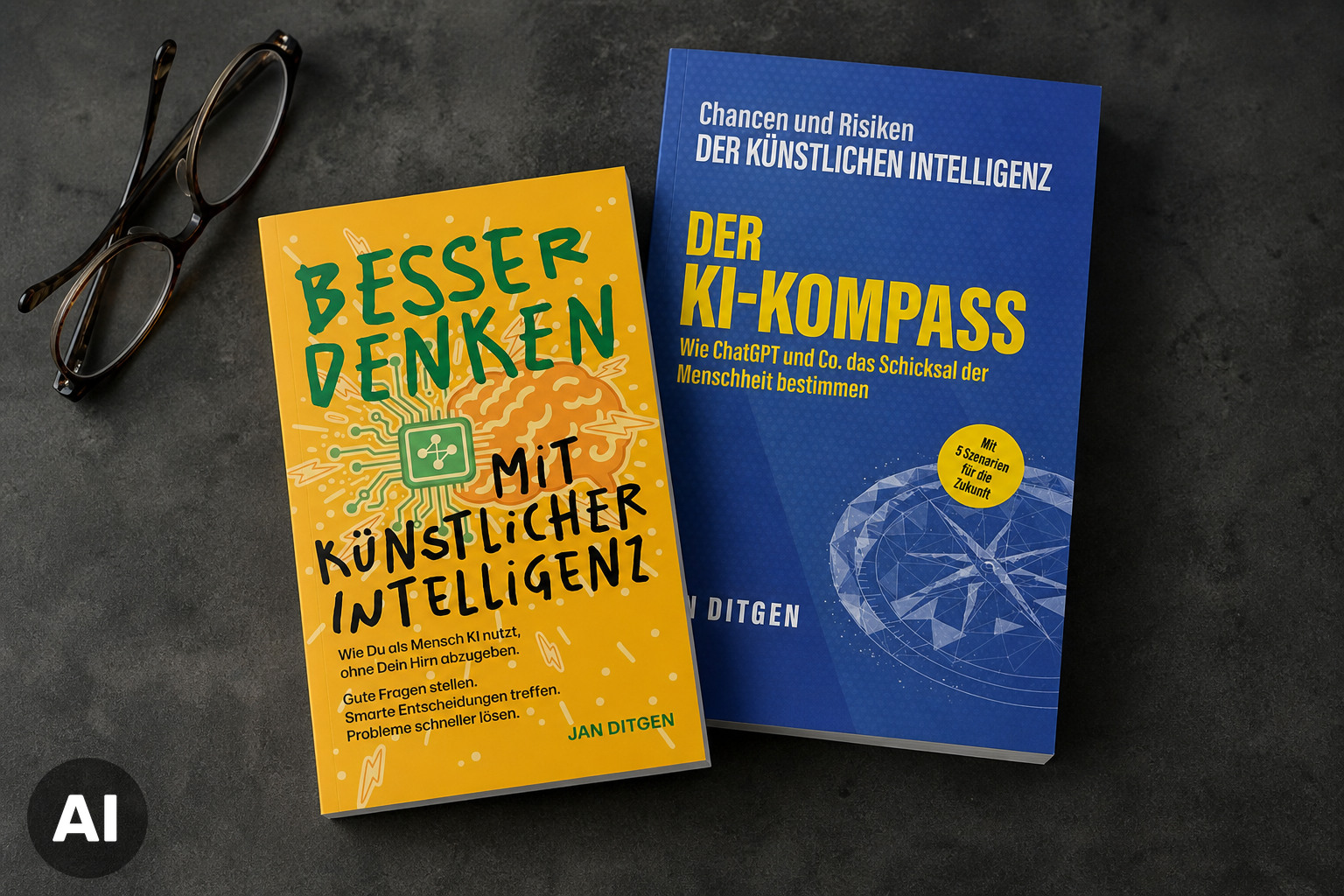 Die KI-Bücher von Jan Ditgen über Künstliche Intelligenz
