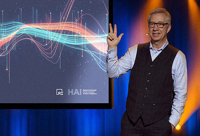 AI keynote speaker Jan Ditgen speaking about artificial intelligence