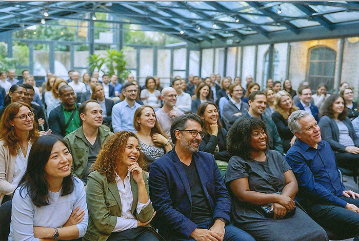 AI keynote speaker Jan Ditgen speaking to an audience in London