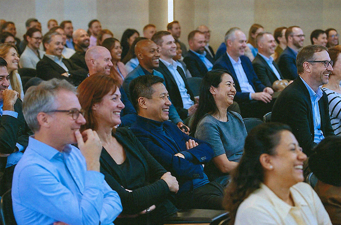 Audience enjoying an AI keynote in Berlin