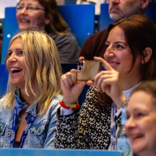 Audience watching AI keynote speaker Munich