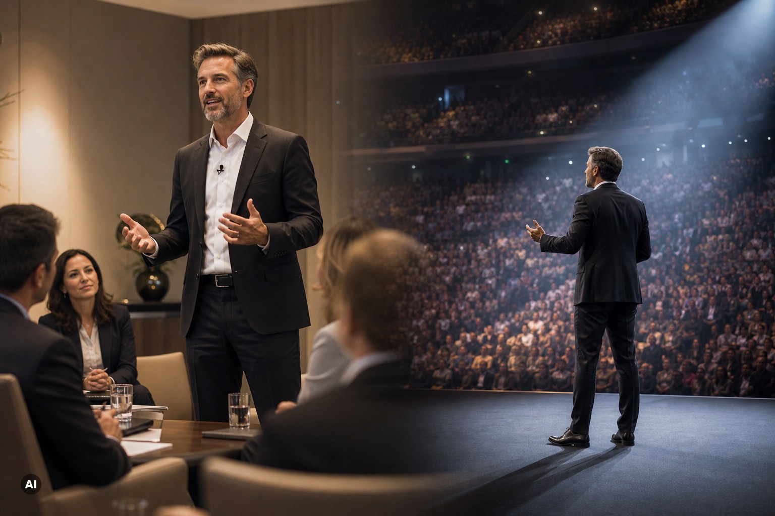 Planning the fee for an AI keynote speaker