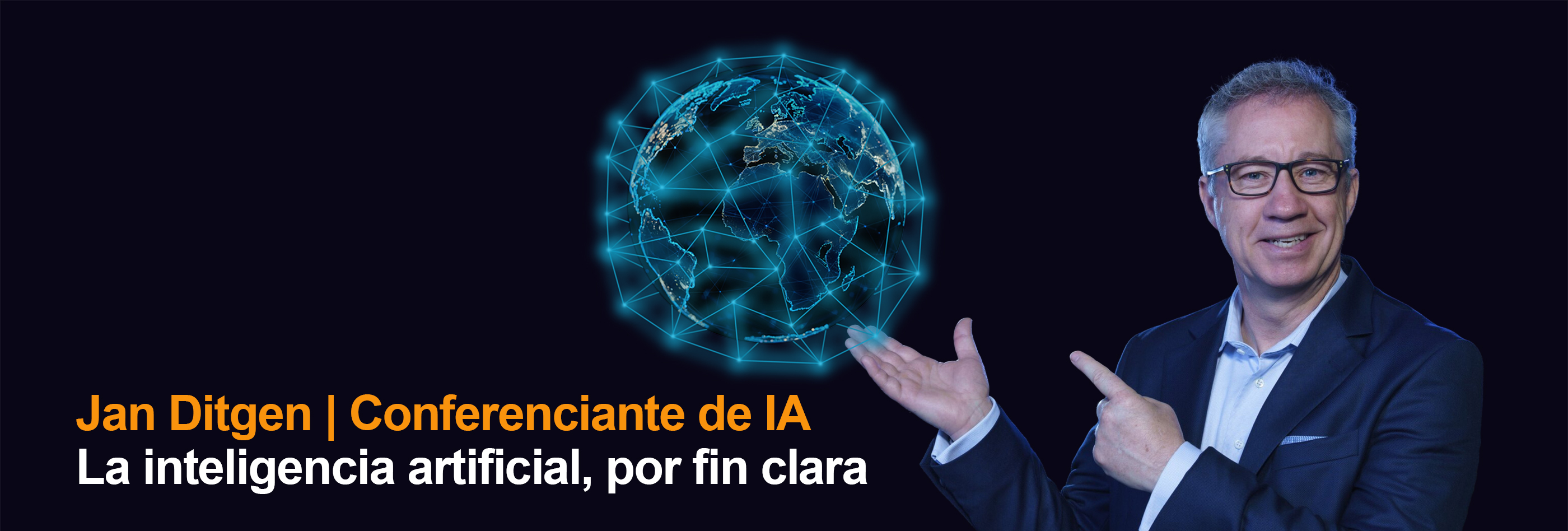 Jan Ditgen, keynote speaker de inteligencia artificial, sobre el escenario
