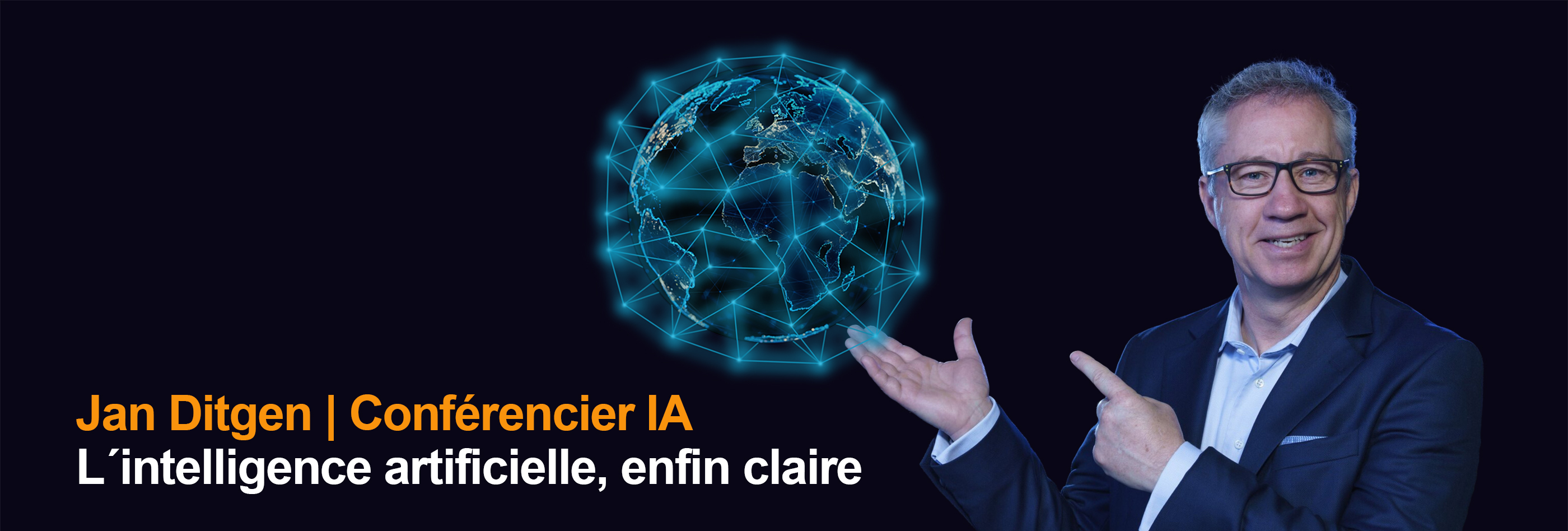 Jan Ditgen, keynote speaker en intelligence artificielle, sur scène